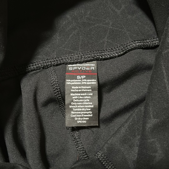 Spyder Active Leggings Womens Small Black Pants Gym Yoga Waist Compression EUC - Picture 9 of 10